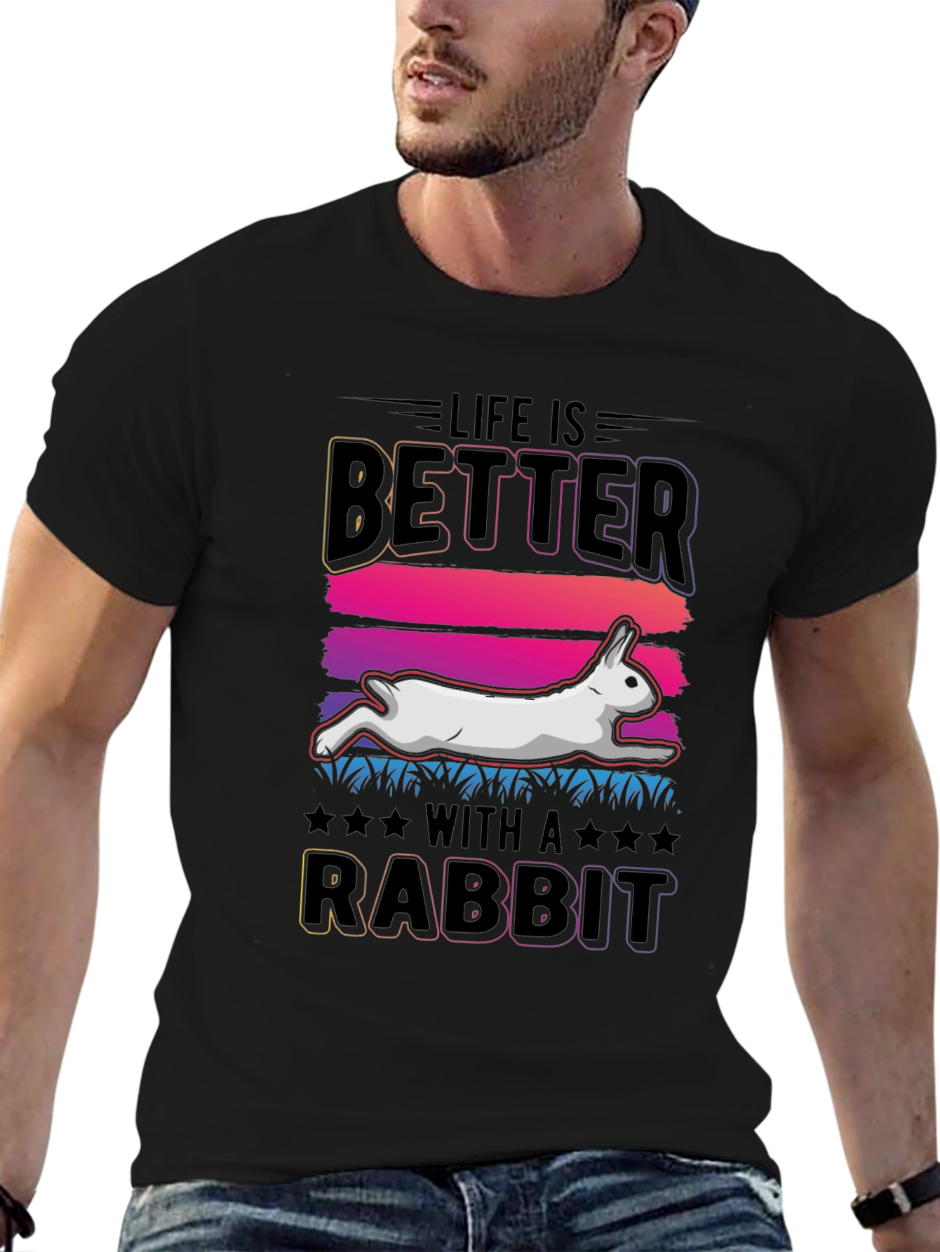 Camiseta La Vida es Mejor con un Conejo