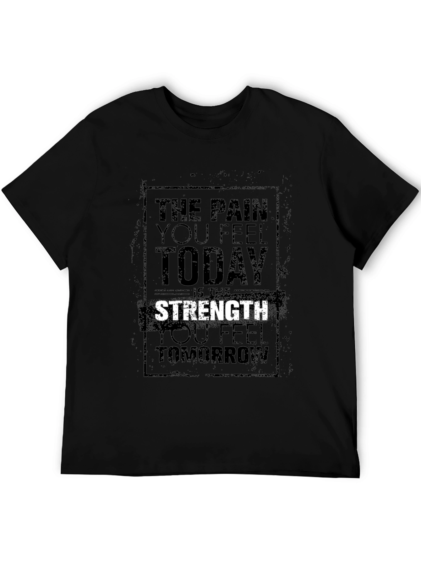 Camiseta Negra Motivacional para Hombre