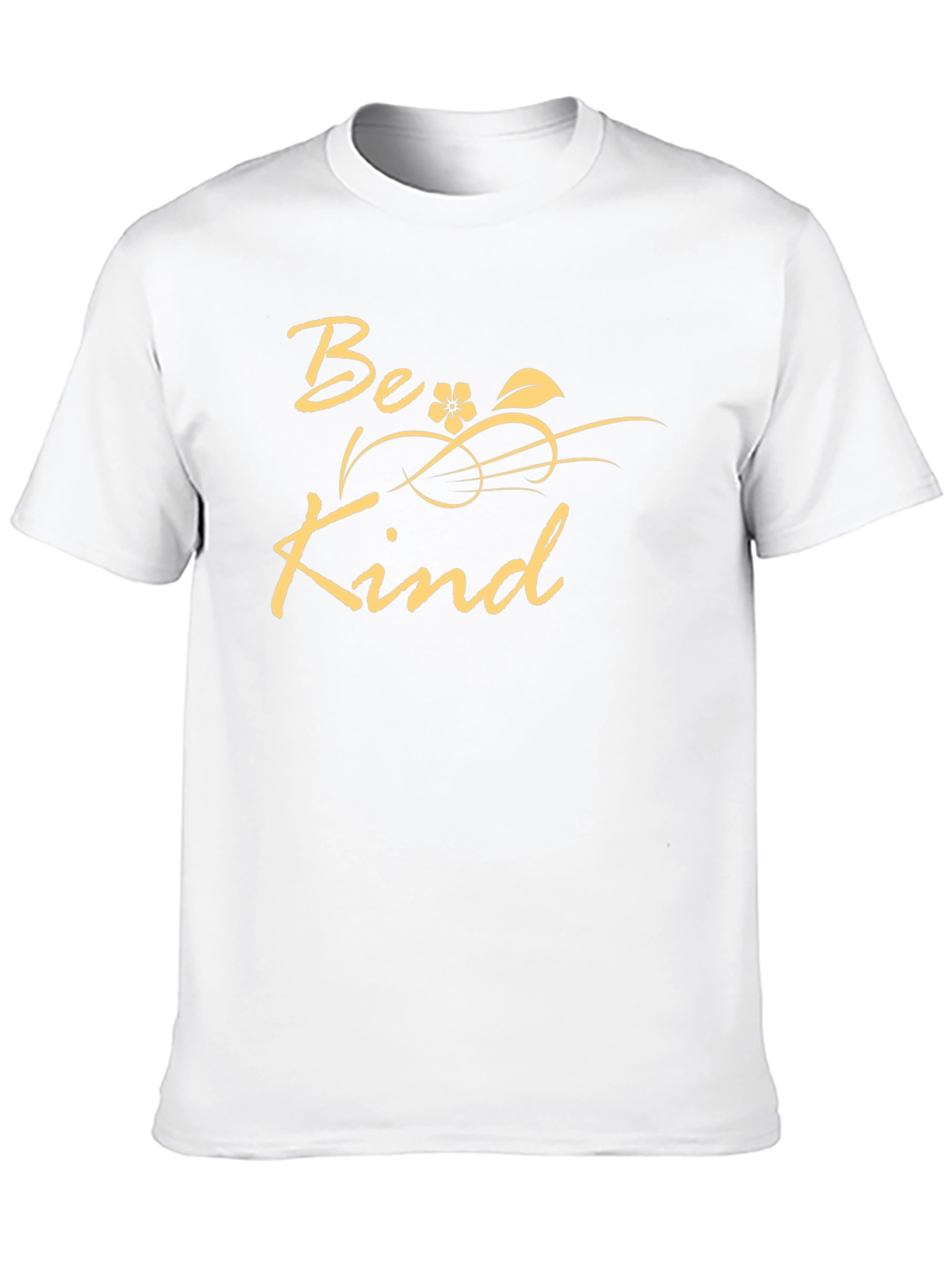 Camiseta Negra Be Kind - Diseño Floral