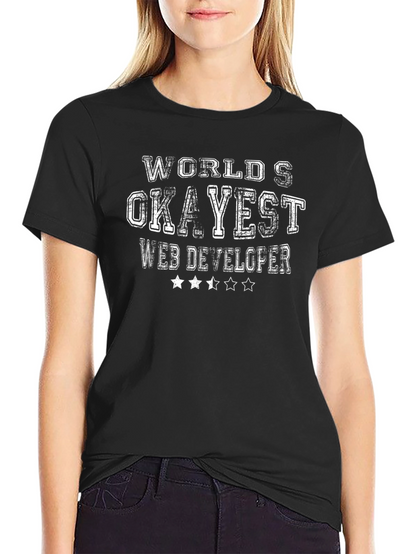 Camiseta Negra: Desarrollador Web Okayest del Mundo