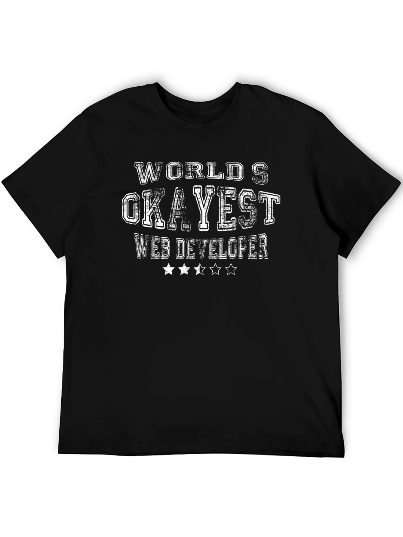 Camiseta Negra: Desarrollador Web Okayest del Mundo