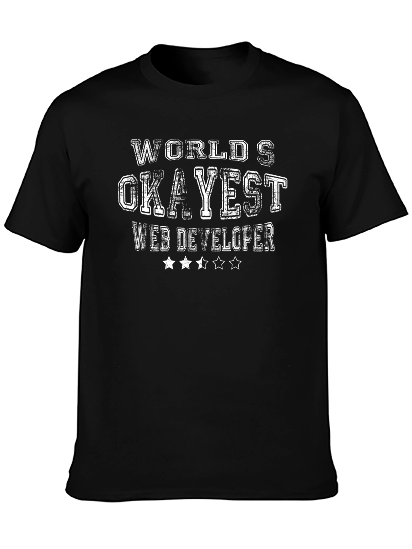 Camiseta Negra: Desarrollador Web Okayest del Mundo