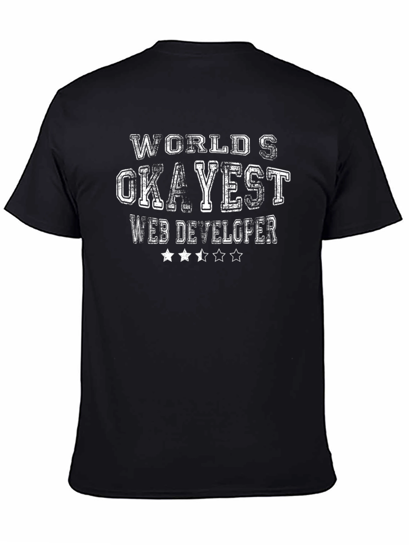 Camiseta Negra: Desarrollador Web Okayest del Mundo