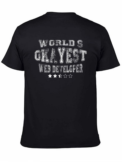 Camiseta Negra: Desarrollador Web Okayest del Mundo