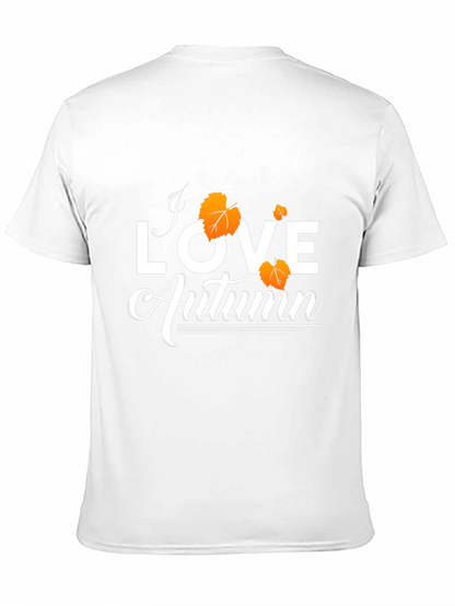 Camiseta Negra Amo el Otoño para Hombre