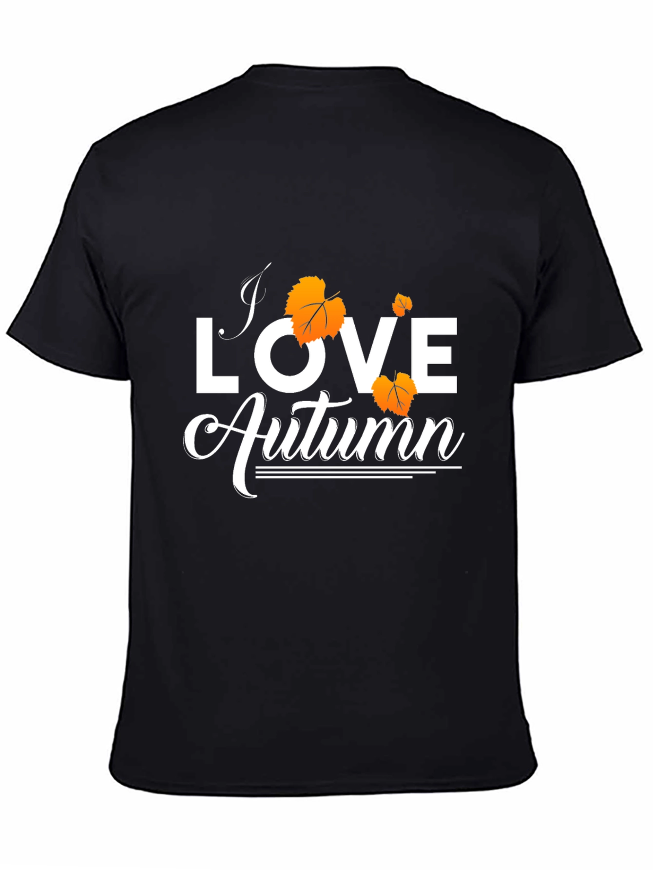 Camiseta Negra Amo el Otoño para Hombre