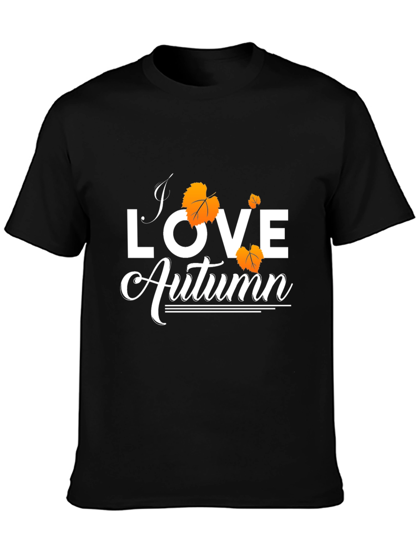 Camiseta Negra Amo el Otoño para Hombre