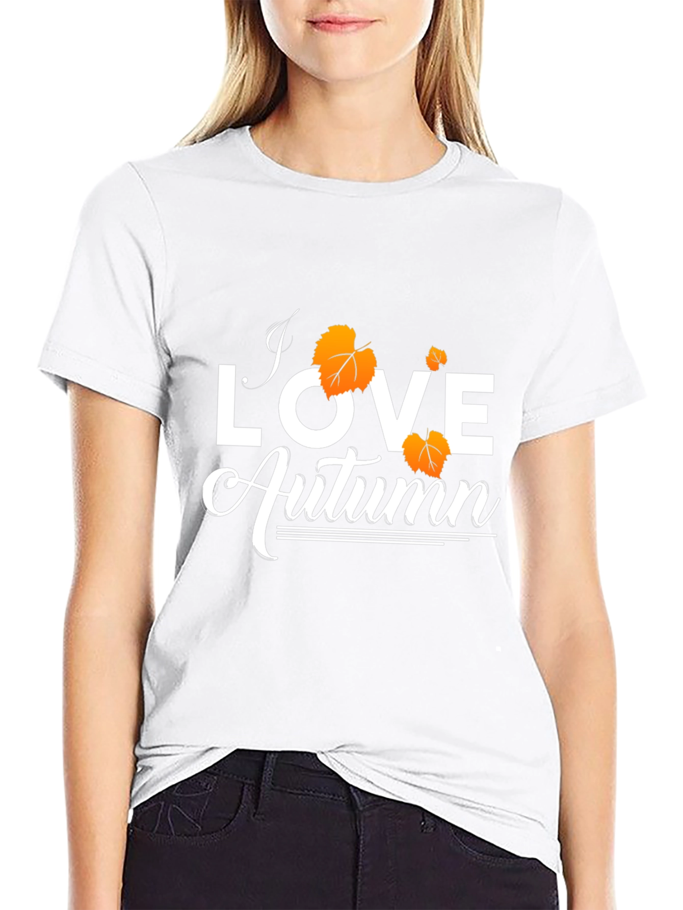 Camiseta Negra Amo el Otoño para Hombre