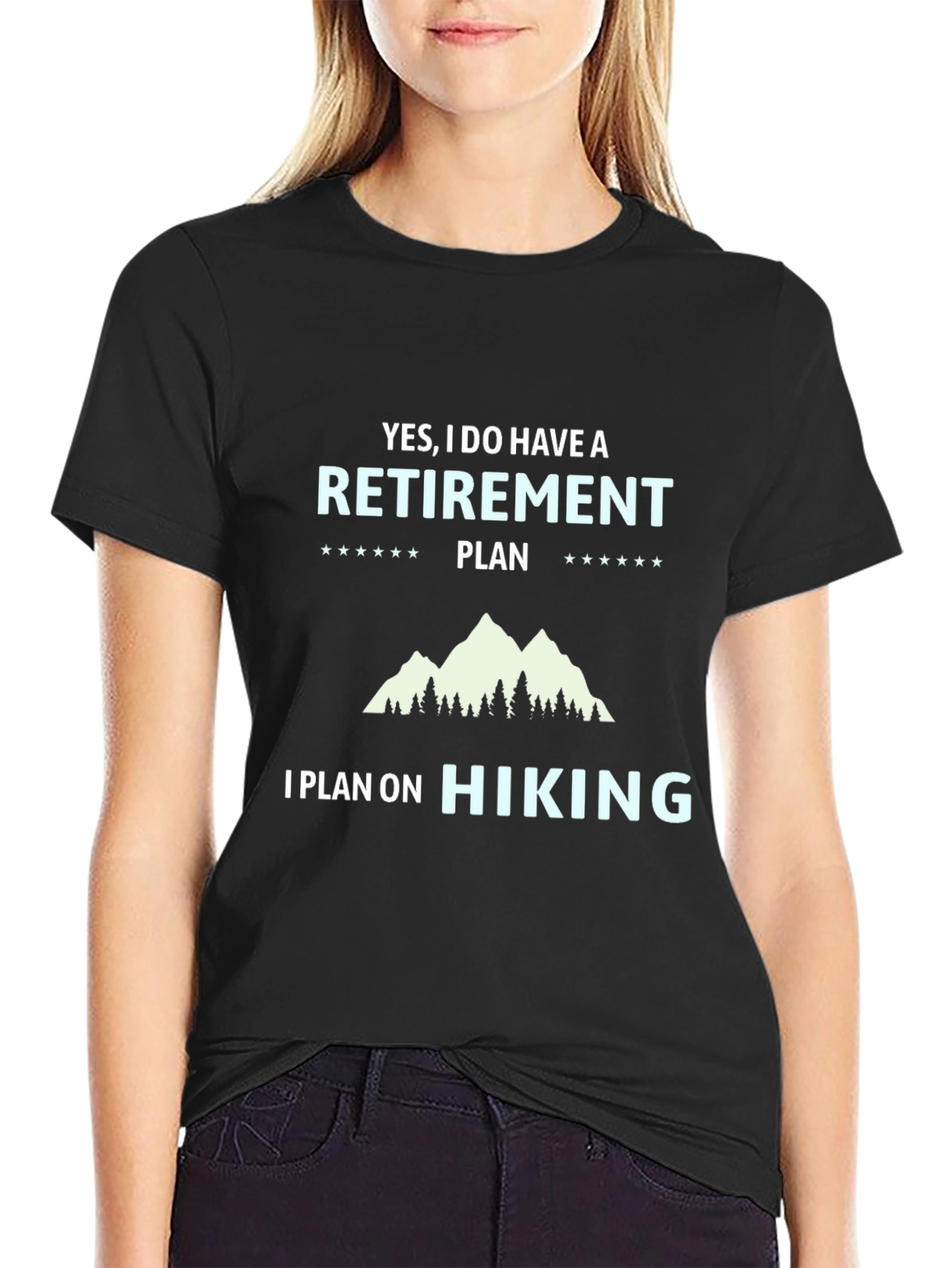 Camiseta Negra Plan de Retiro Senderismo