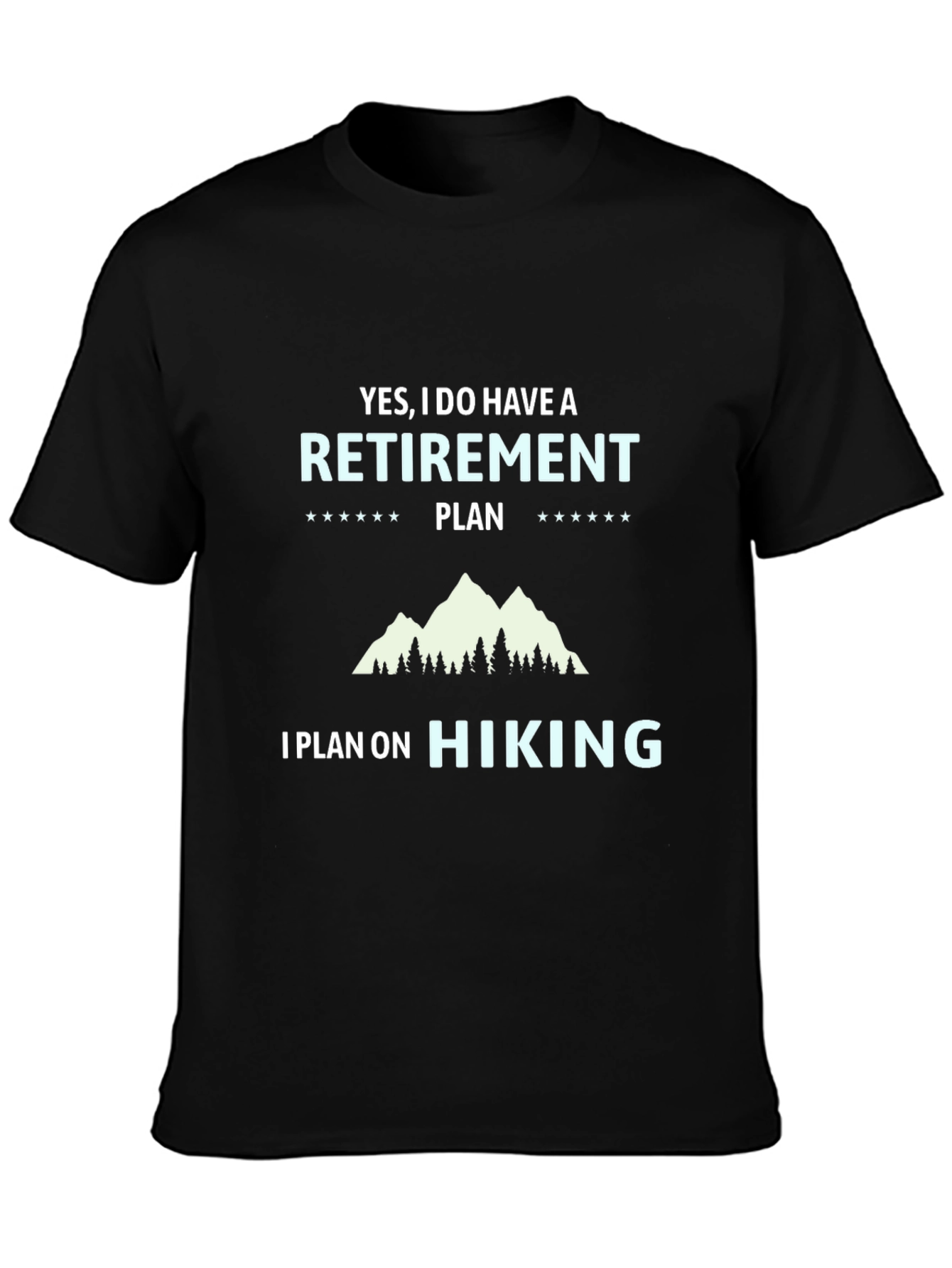 Camiseta Negra Plan de Retiro Senderismo