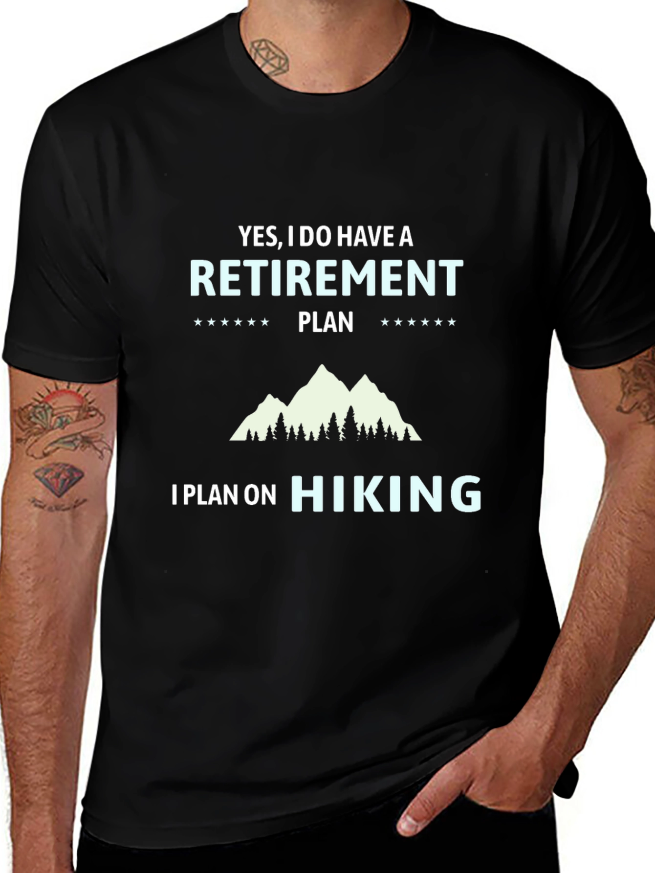 Camiseta Negra Plan de Retiro Senderismo