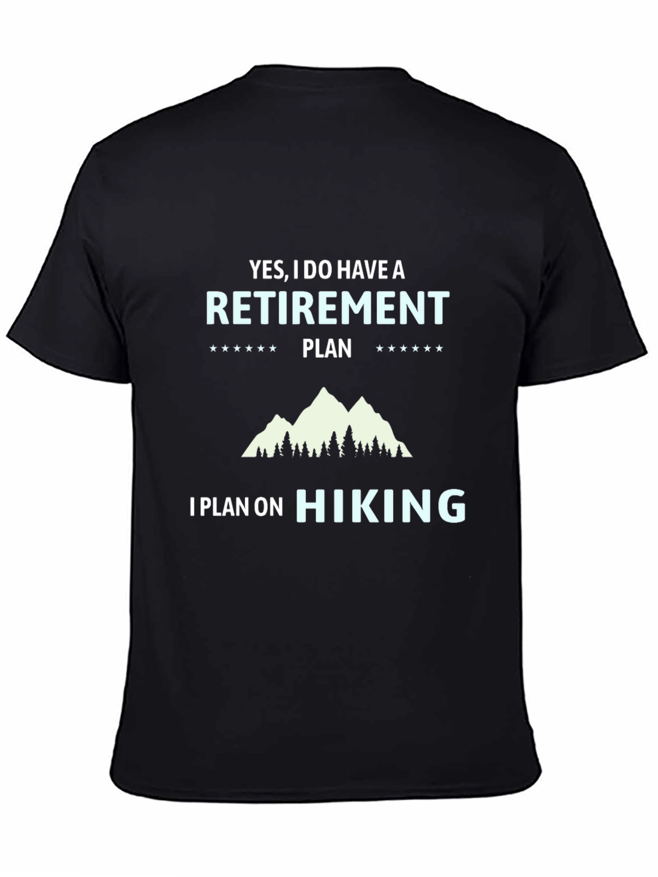 Camiseta Negra Plan de Retiro Senderismo