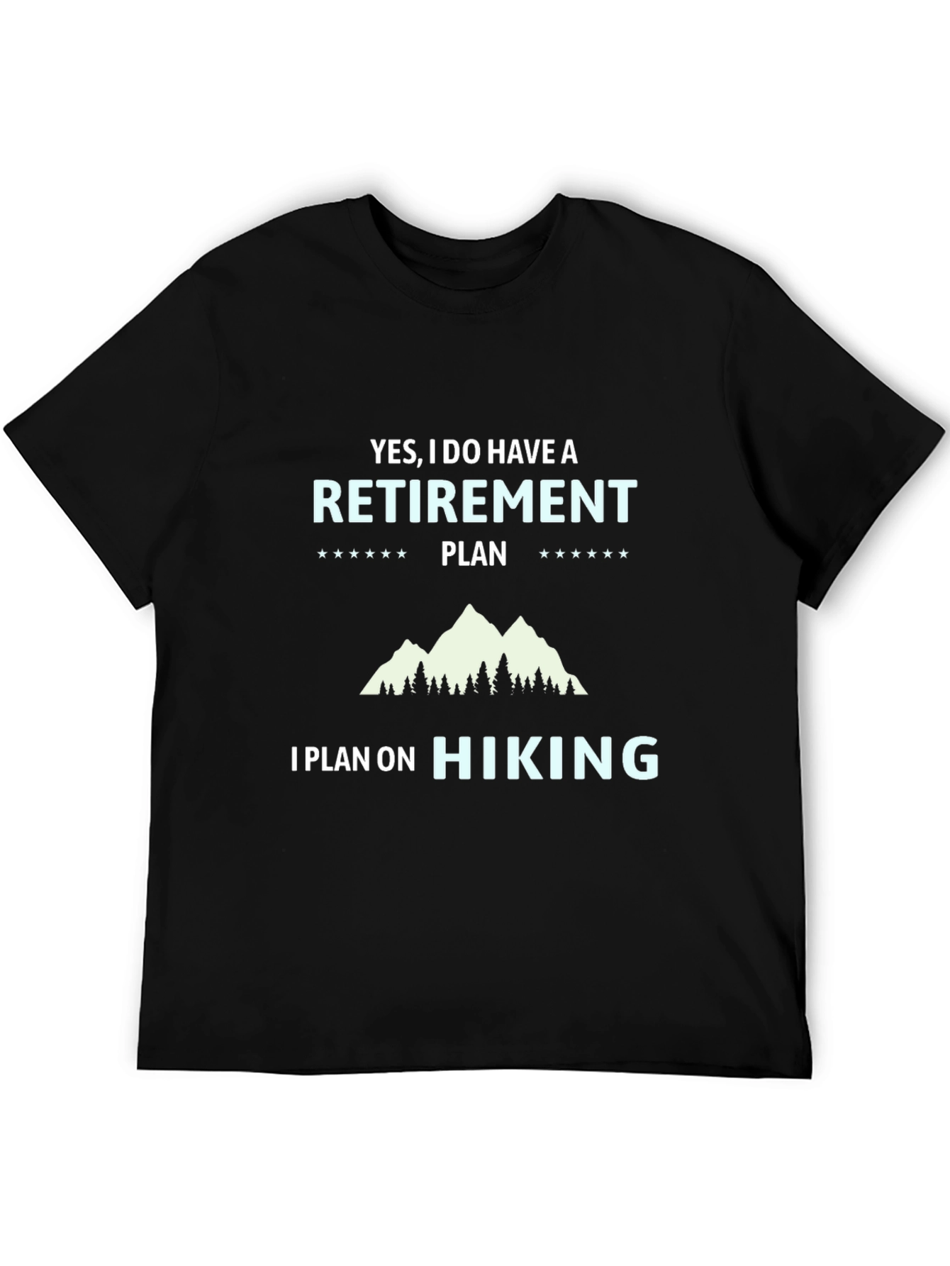 Camiseta Negra Plan de Retiro Senderismo