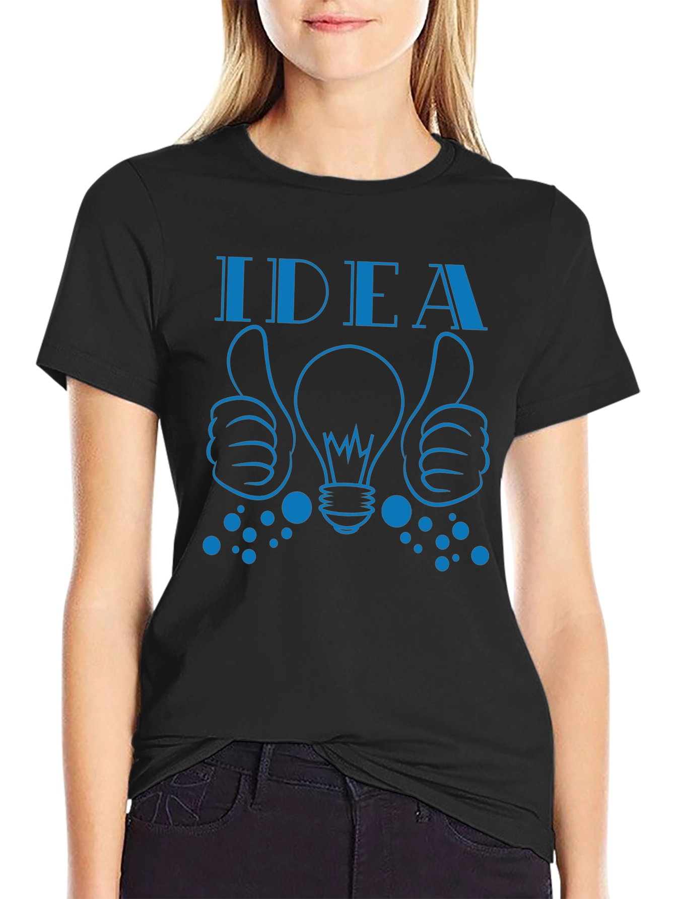 Camiseta Negra Idea Creativa y Original