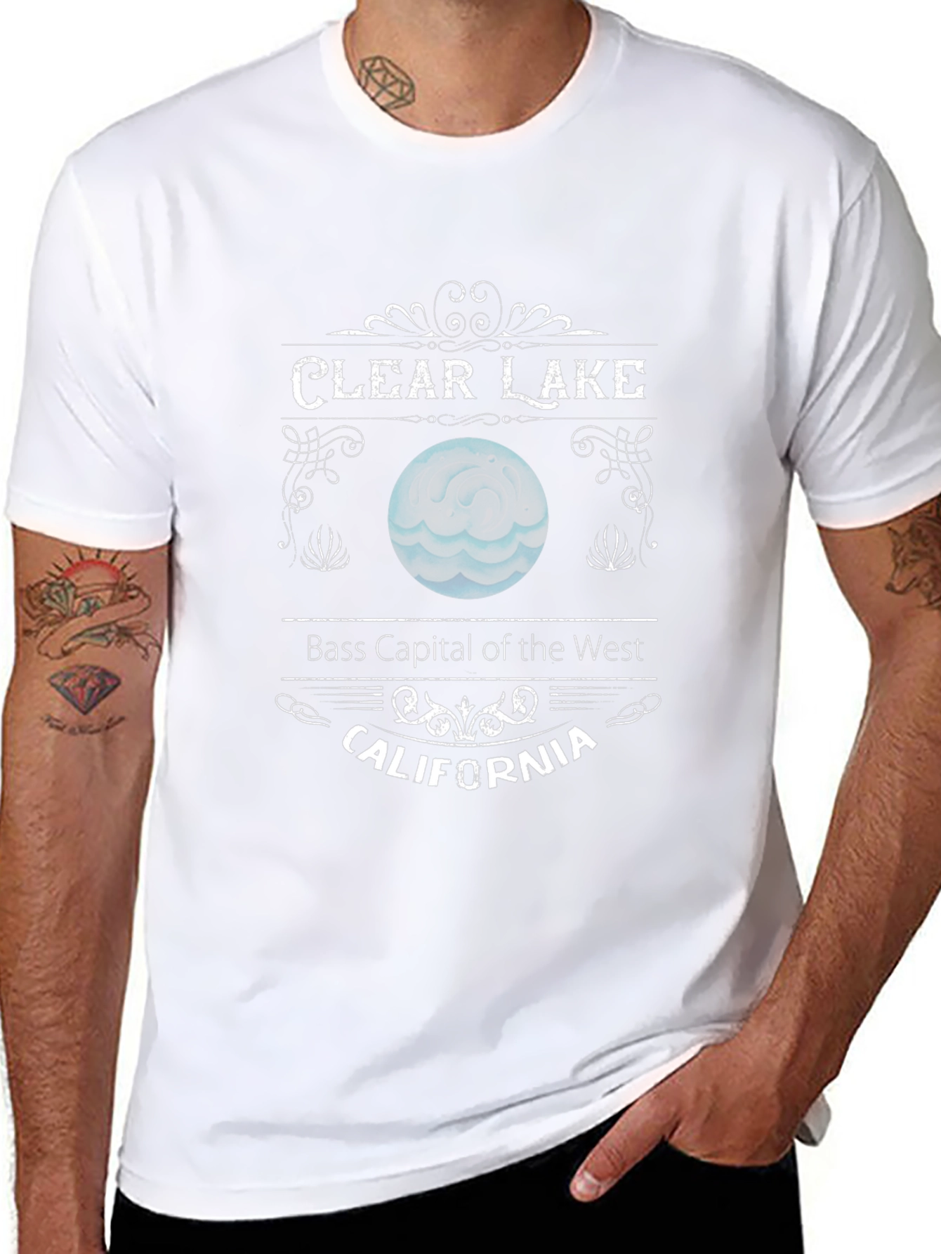 Camiseta Negra Clear Lake California