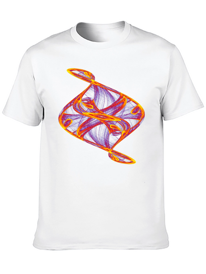Camiseta Negra con Diseño Abstracto Llamativo