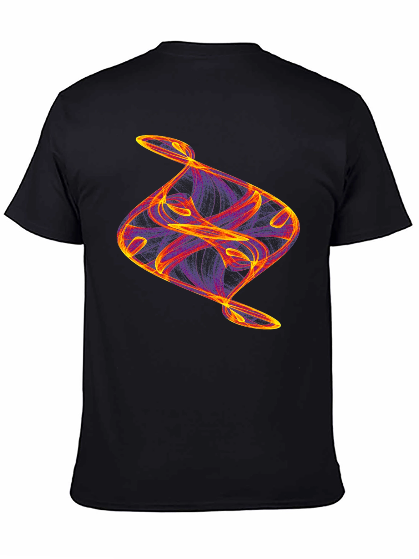 Camiseta Negra con Diseño Abstracto Llamativo