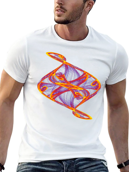 Camiseta Negra con Diseño Abstracto Llamativo