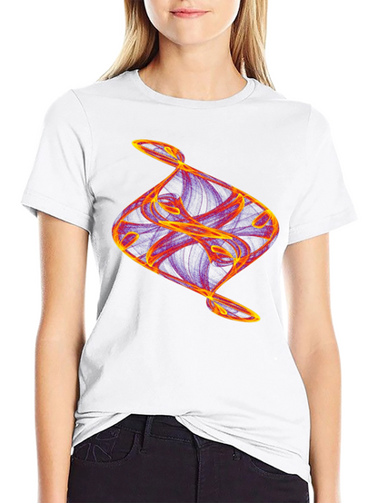 Camiseta Negra con Diseño Abstracto Llamativo
