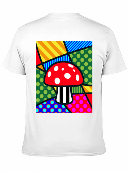 Camiseta Negra con Diseño de Hongo Psicodélico
