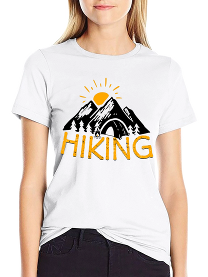 Camiseta Hombre Negra Diseño Senderismo Montaña