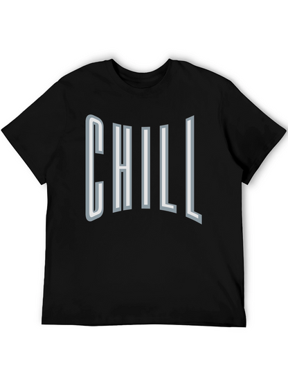 Camiseta Negra Casual - Diseño Chill Moderno