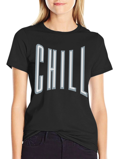 Camiseta Negra Casual - Diseño Chill Moderno