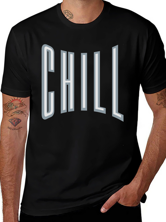 Camiseta Negra Casual - Diseño Chill Moderno