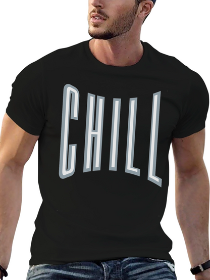 Camiseta Negra Casual - Diseño Chill Moderno