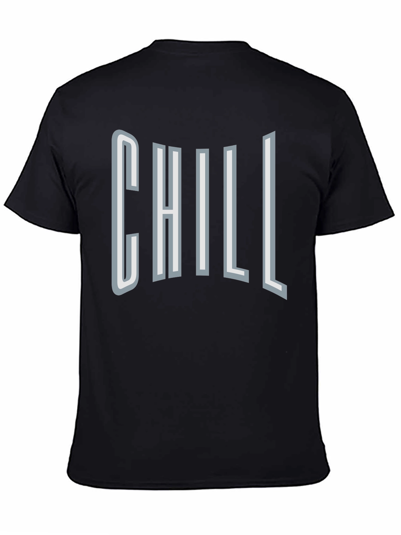 Camiseta Negra Casual - Diseño Chill Moderno