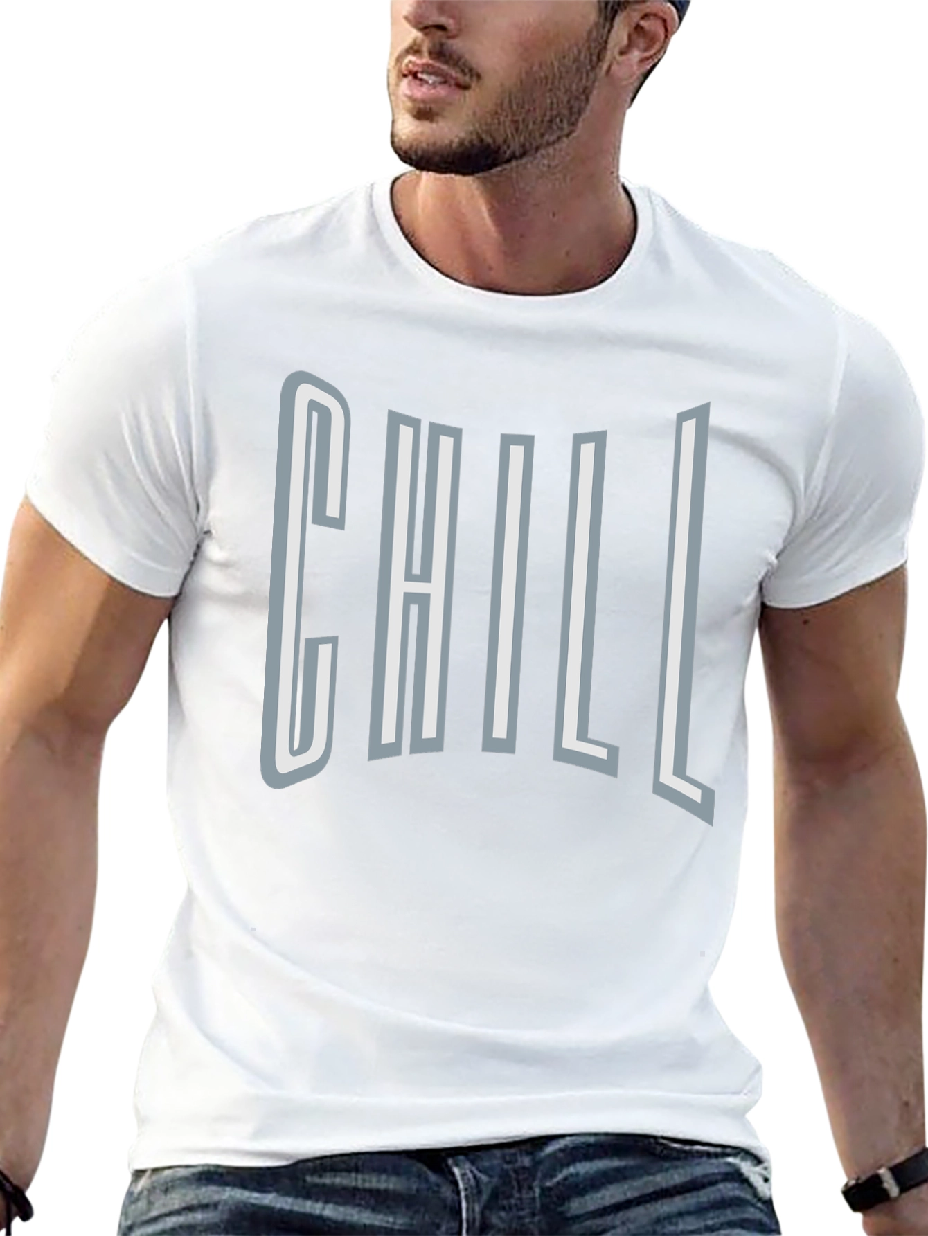 Camiseta Negra Casual - Diseño Chill Moderno