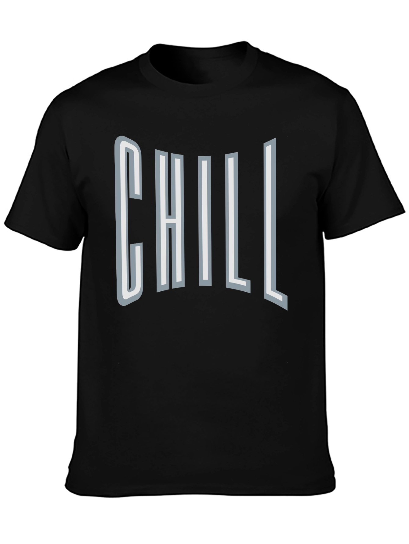 Camiseta Negra Casual - Diseño Chill Moderno