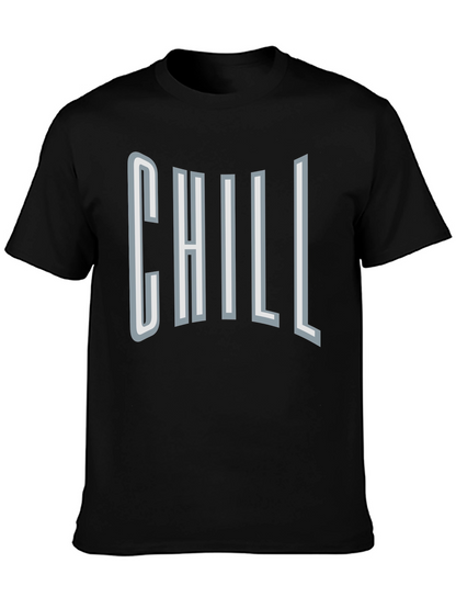 Camiseta Negra Casual - Diseño Chill Moderno