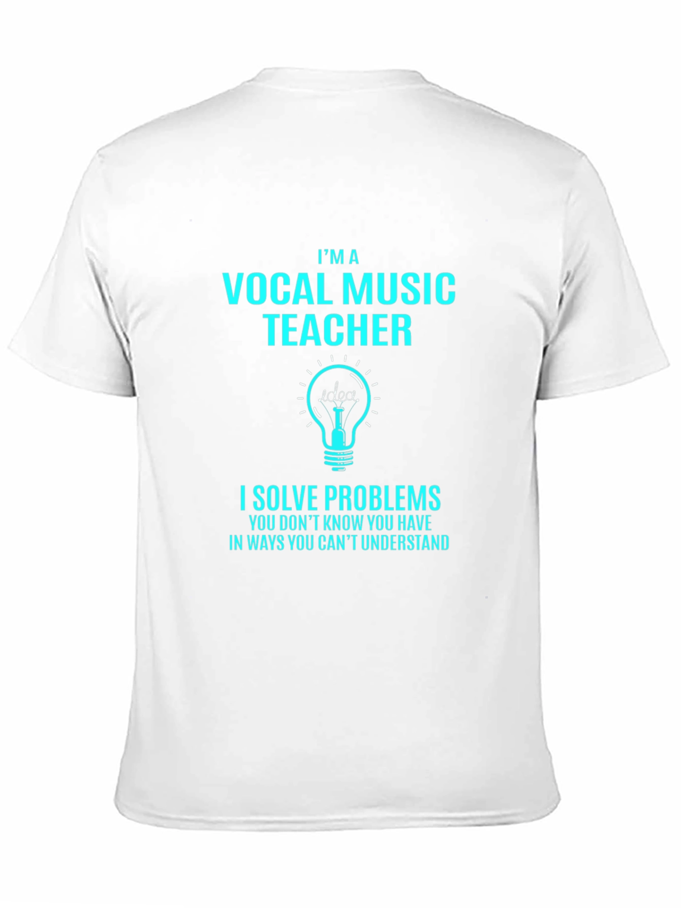 Camiseta Negra Profesor Música Vocal Soluciona Problemas