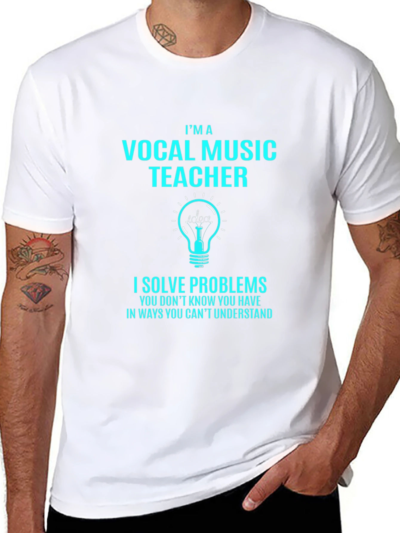 Camiseta Negra Profesor Música Vocal Soluciona Problemas
