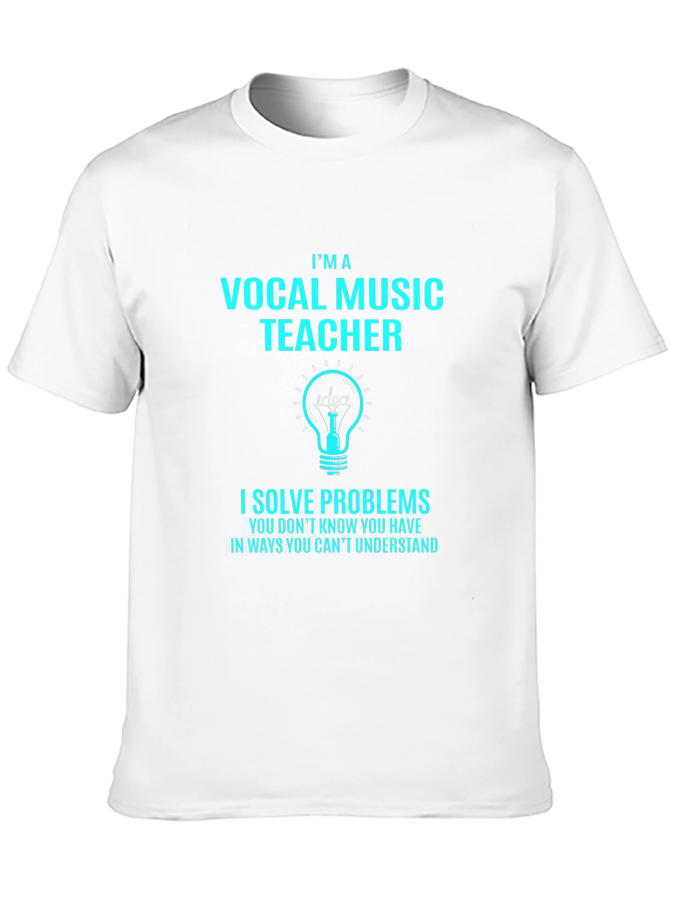 Camiseta Negra Profesor Música Vocal Soluciona Problemas