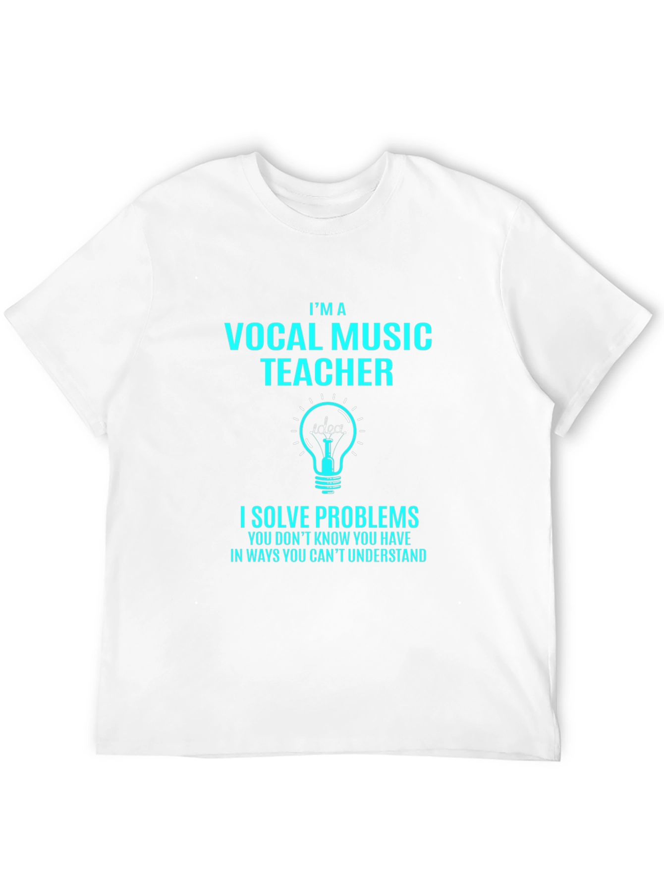 Camiseta Negra Profesor Música Vocal Soluciona Problemas