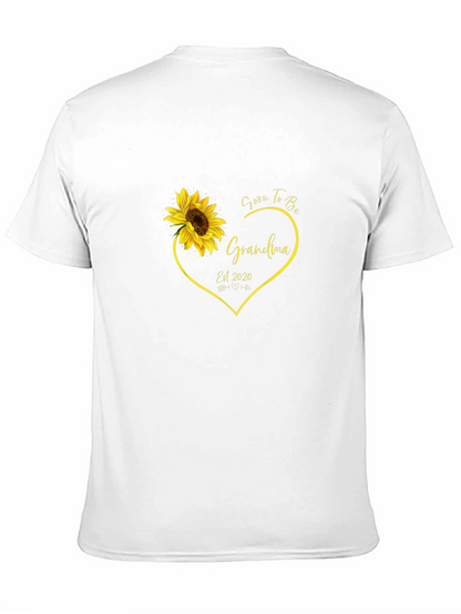 Camiseta Negra Soon To Be Grandma con Girasol