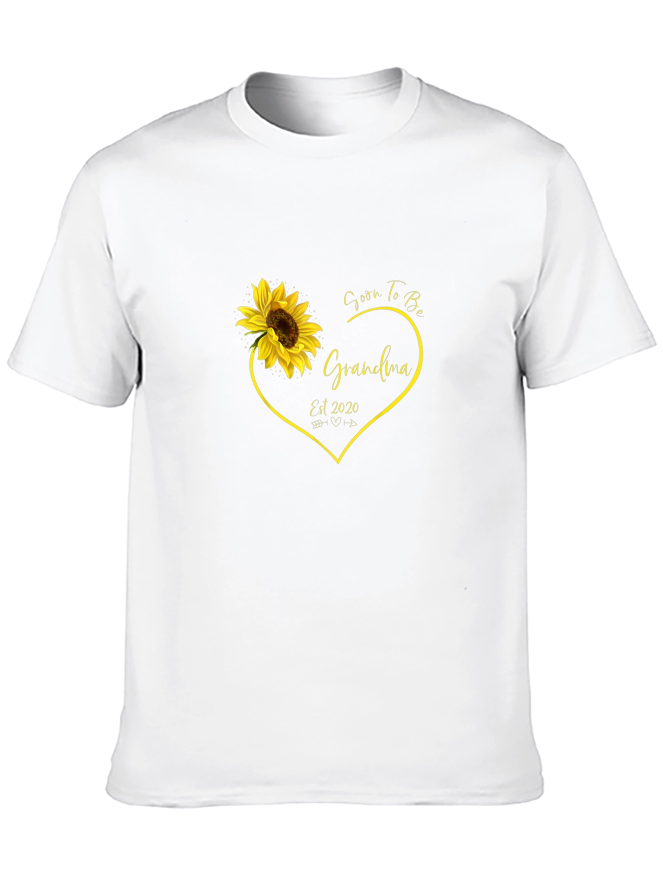 Camiseta Negra Soon To Be Grandma con Girasol