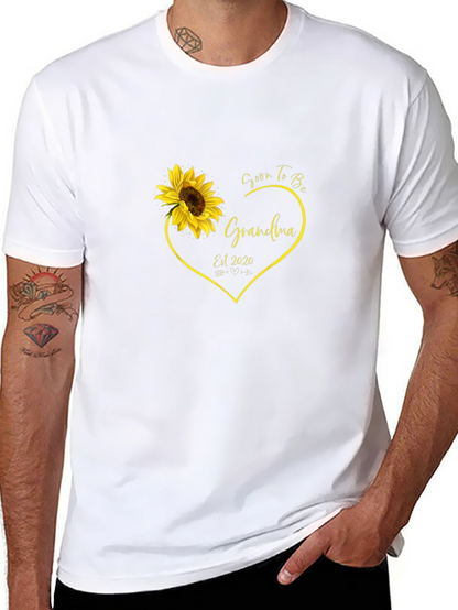 Camiseta Negra Soon To Be Grandma con Girasol