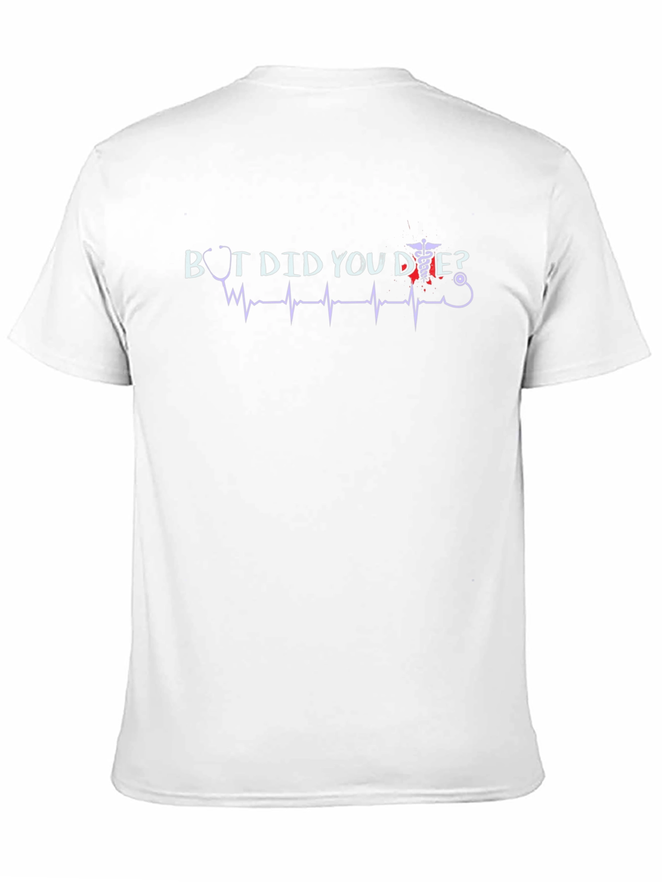 Camiseta Negra ¿Pero Moriste? con Diseño Médico