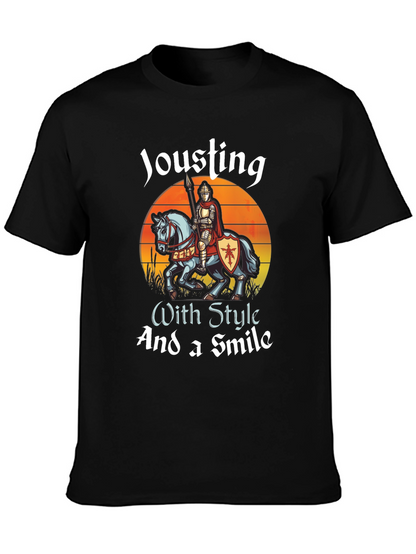 Camiseta Negra: Justas con Estilo y una Sonrisa