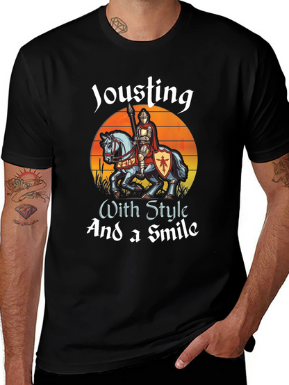 Camiseta Negra: Justas con Estilo y una Sonrisa