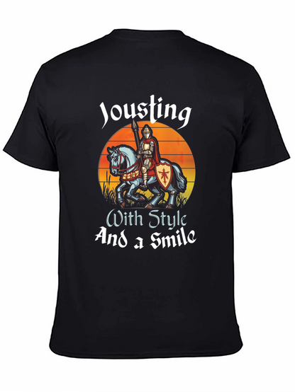 Camiseta Negra: Justas con Estilo y una Sonrisa