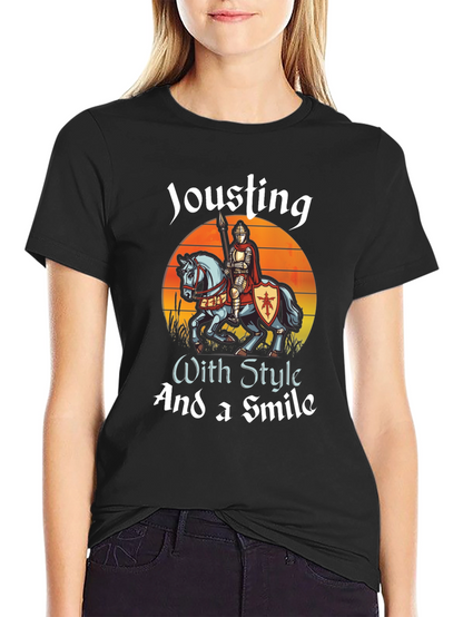 Camiseta Negra: Justas con Estilo y una Sonrisa