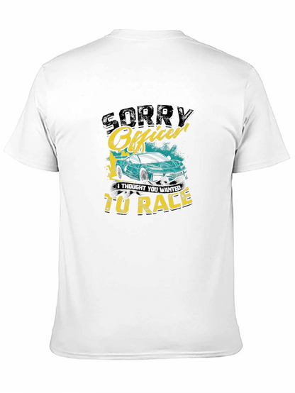 Camiseta Negra Sorry Officer Coche Carrera