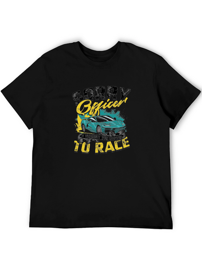 Camiseta Negra Sorry Officer Coche Carrera