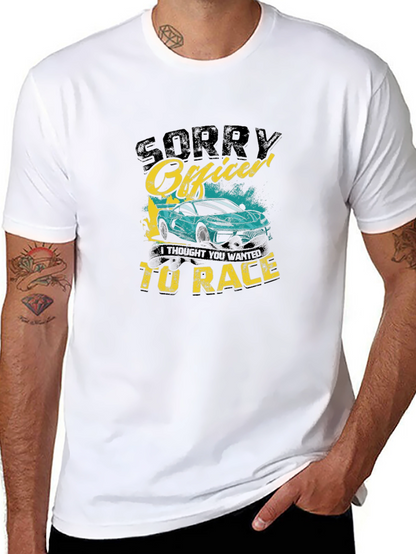Camiseta Negra Sorry Officer Coche Carrera