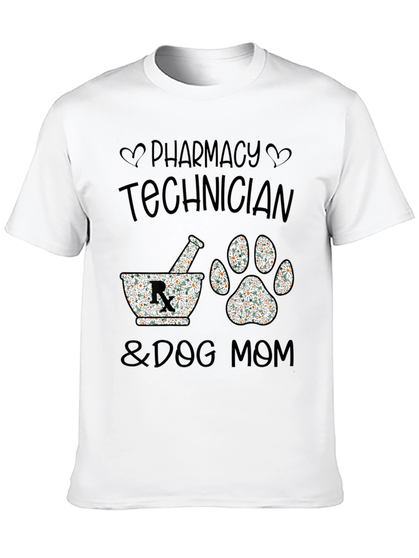 Camiseta Negra Pharmacy Technician & Dog Mom