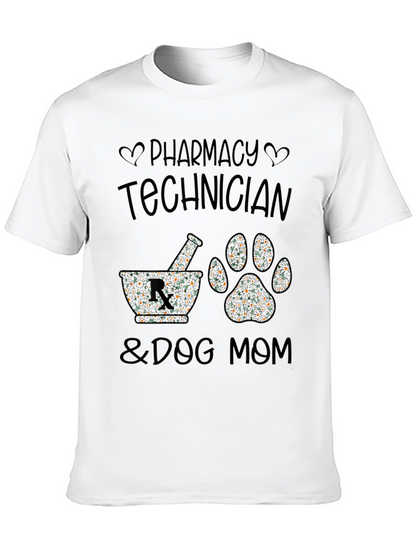 Camiseta Negra Pharmacy Technician & Dog Mom